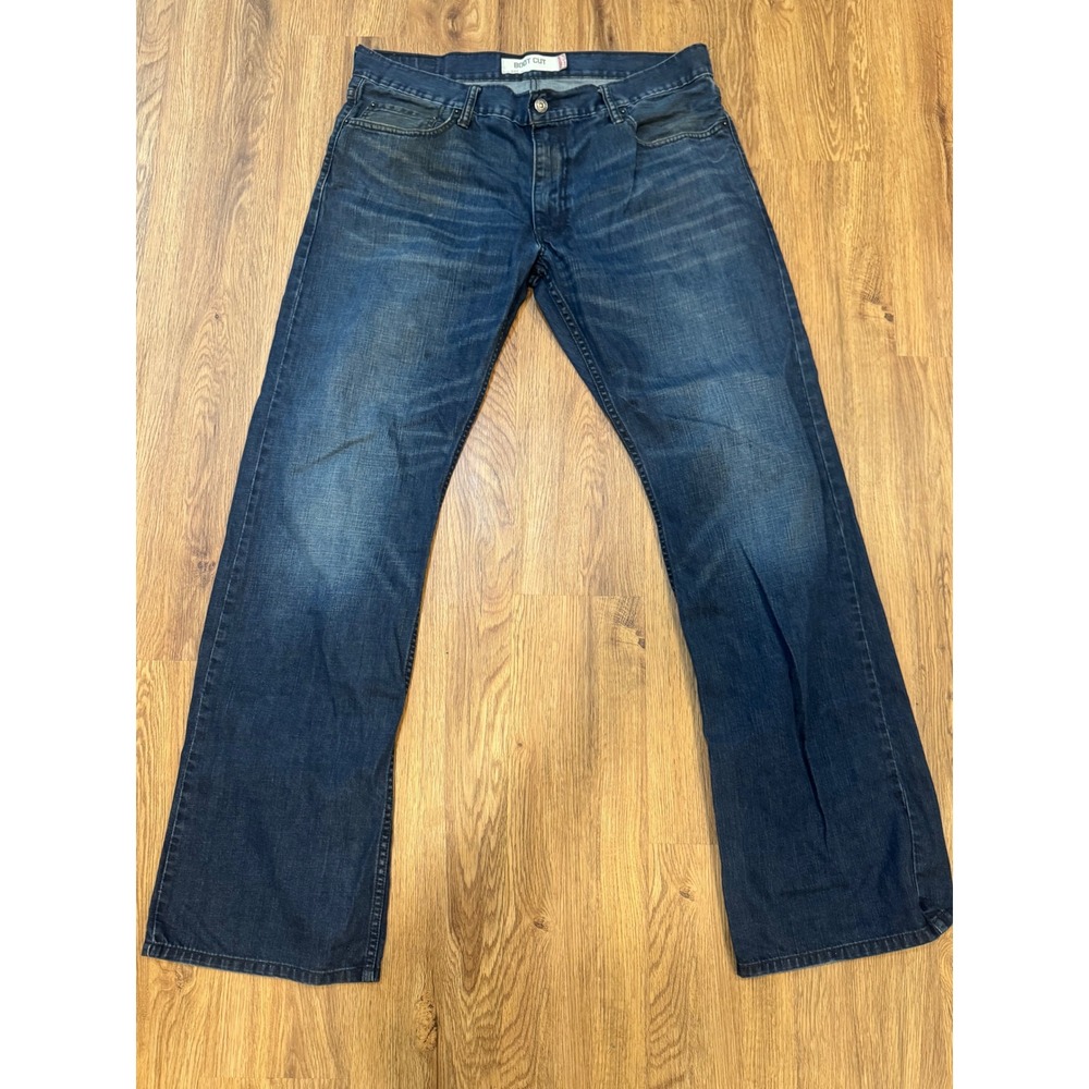 Levis 527 Slim Bootcut Jeans Mens 36x34 Dark Wash Blue Denim 527-0485